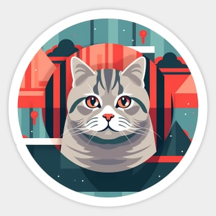 American Shorthair Cat Xmas Ornament Sticker